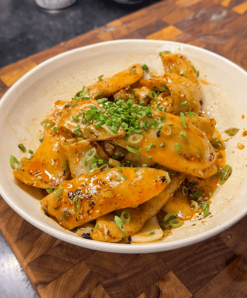 Viral Saucy Dumpling Noodles