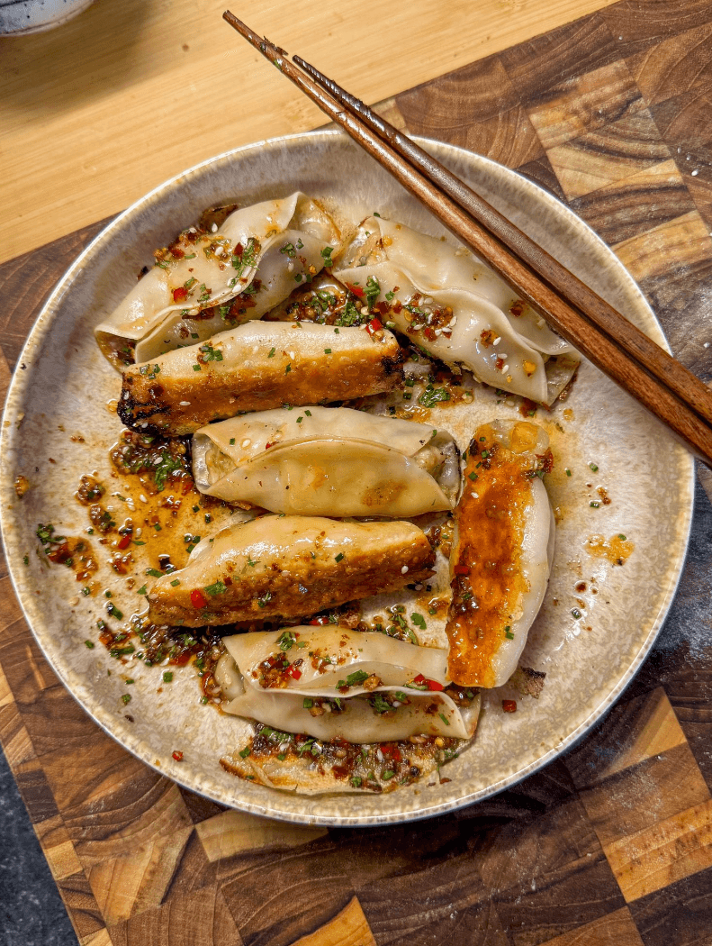 Chicken & Cabbage Dumplings - Easy Wrapping Hack