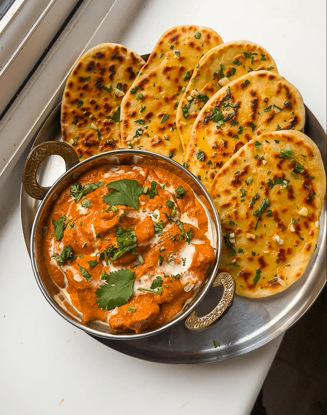 Butter Chicken with Cheat Garlic Naan