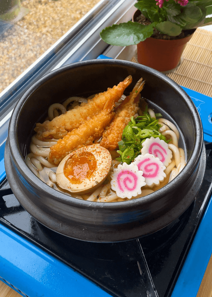 Easy Prawn Tempura Udon Soup