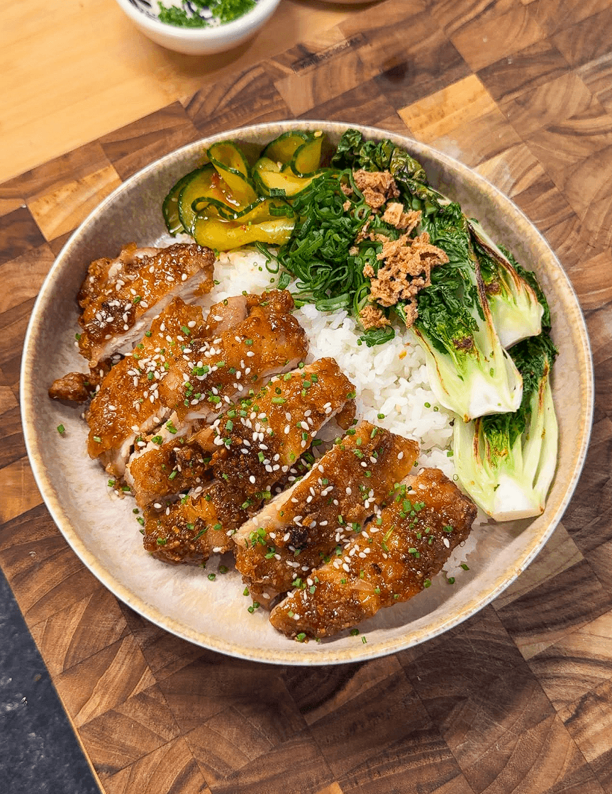 Crispy Honey Garlic Butter Chicken Thighs